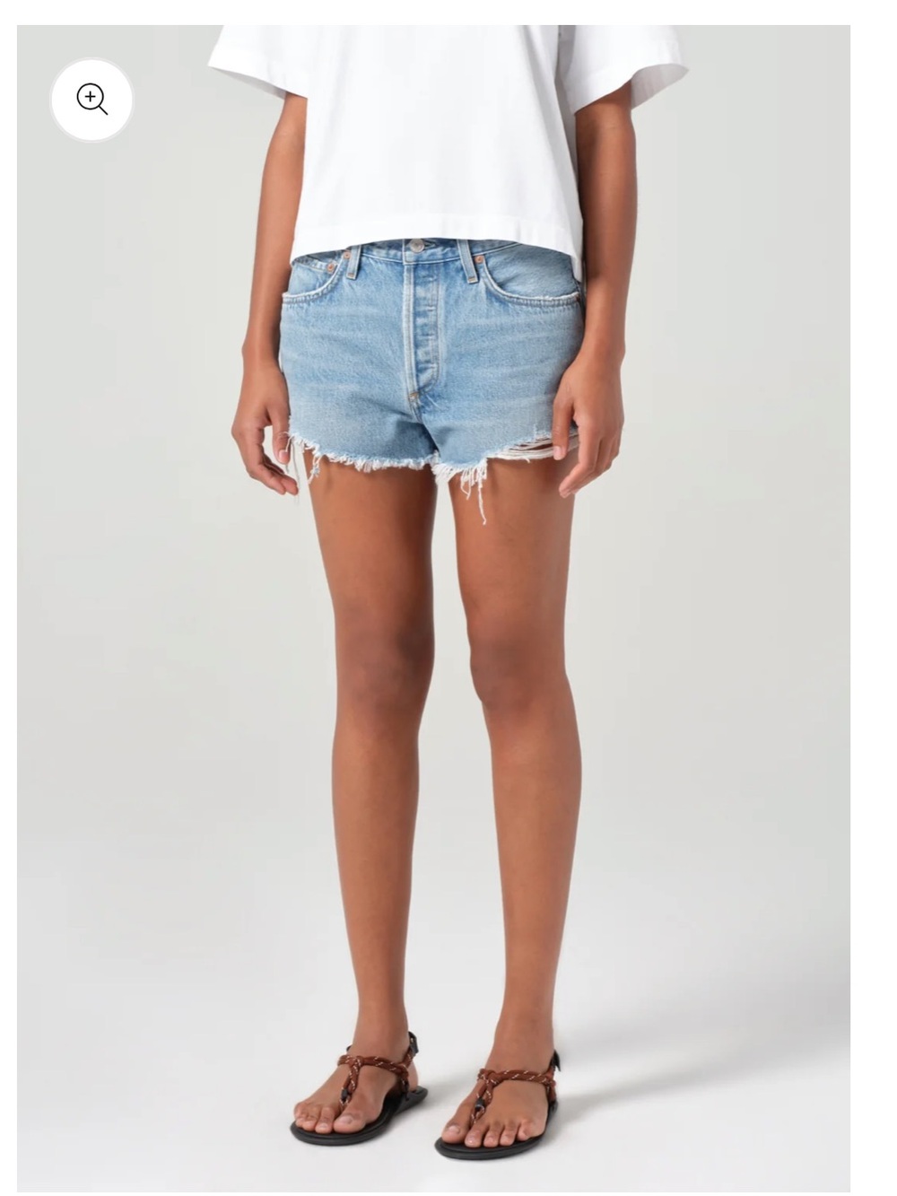 Parker Vintage Cut Off Short - Light Blue Denim